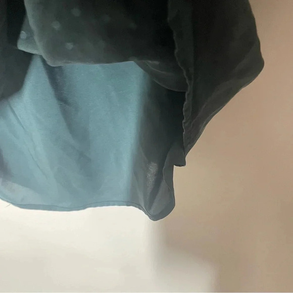 Madewell Emerald Green Silk Dancefloor Polka Dot One Shoulder Dress Size 10 - Picture 9 of 13